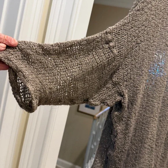 La Bottega di Brunella open weave sweater taupe - Picture 4 of 7